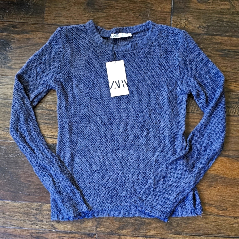 Zara Wool-alpaca blend Sweater - Gray Medium NWT